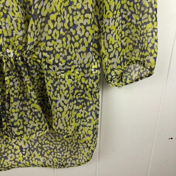 Banana Republic Womens Blouse Sheer V-Neck Draw String at Waist Small - Picture 8 of 11